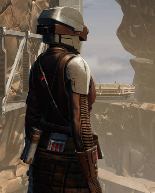 Shadow Initiate Armor Set Back from Star Wars: The Old Republic.