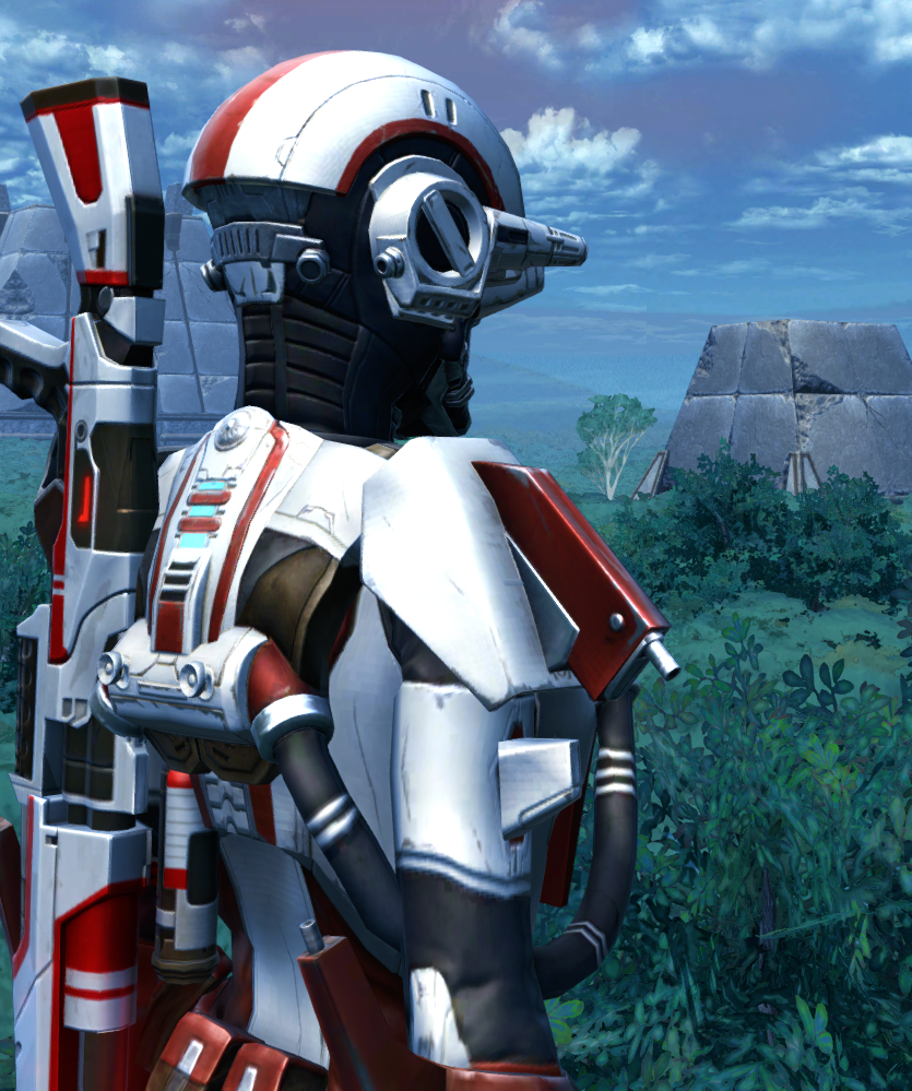Shield Warden Armor Set detailed back view from Star Wars: The Old Republic.