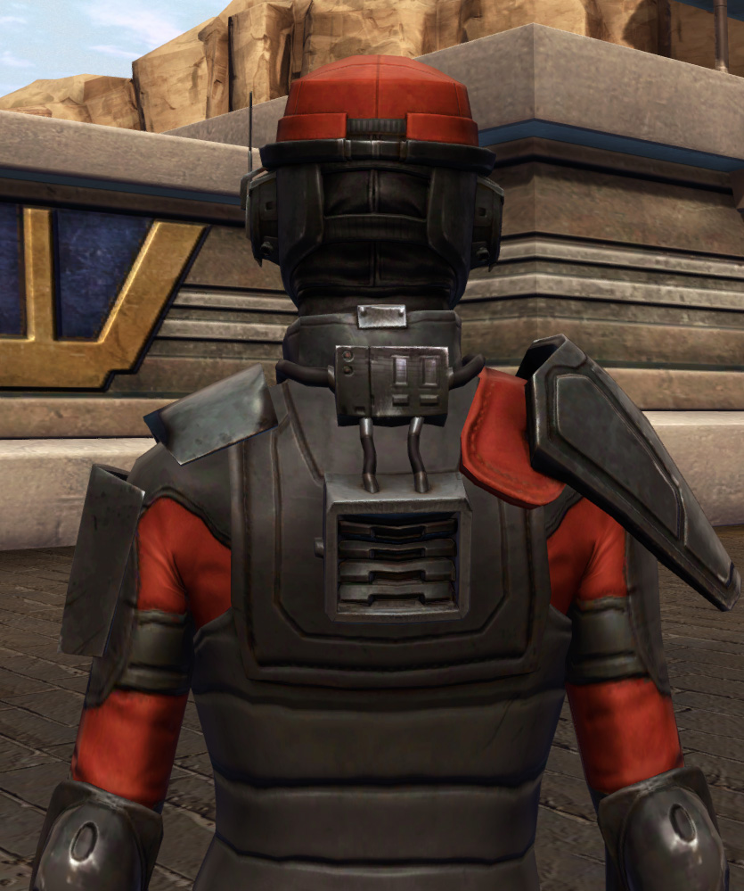 Tactician Armor Set detailed back view from Star Wars: The Old Republic.