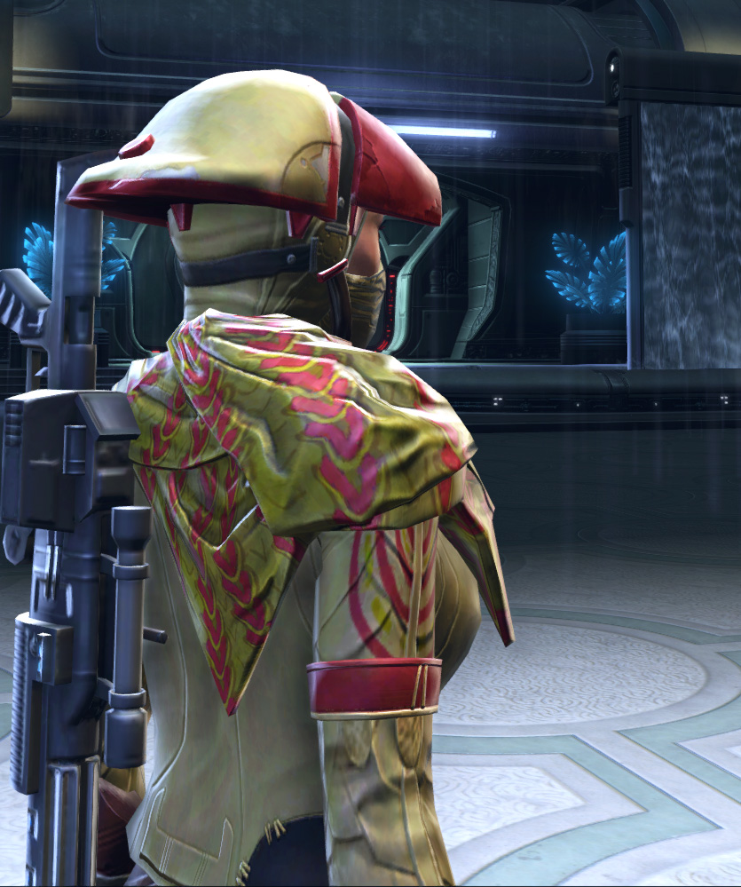 Tatooinian Smuggler Armor Set detailed back view from Star Wars: The Old Republic.