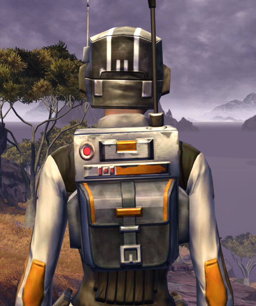 TD-17A Talon Armor Set detailed back view from Star Wars: The Old Republic.