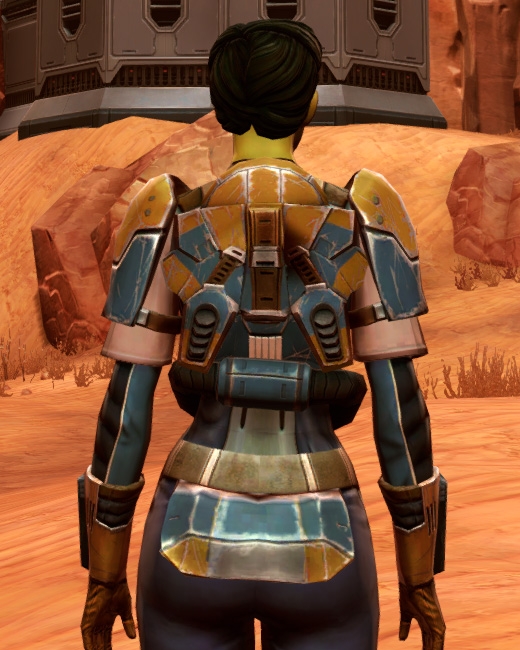 TH-07A Master Scoundrel Bracers (Imperial) Armor Set Back from Star Wars: The Old Republic.