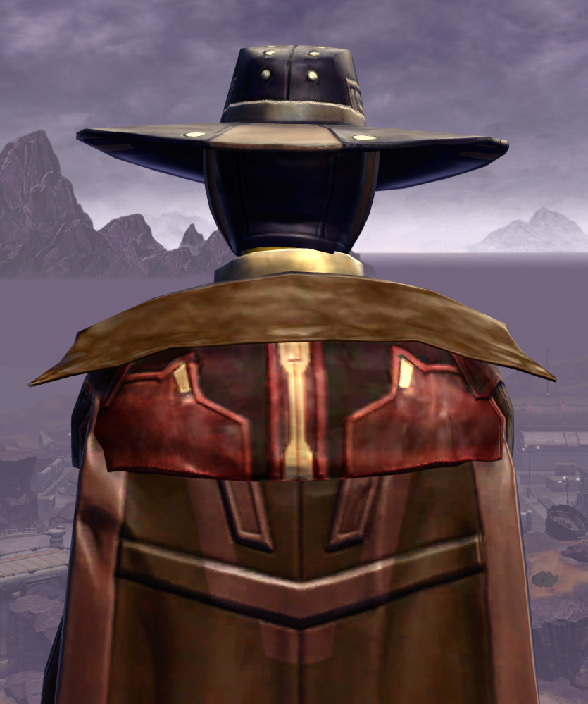 Trimantium Onslaught Armor Set detailed back view from Star Wars: The Old Republic.