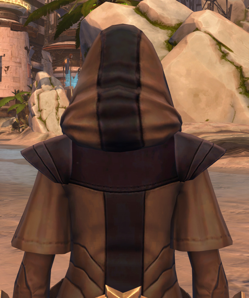 Veda Cloth Vestments Armor Set detailed back view from Star Wars: The Old Republic.