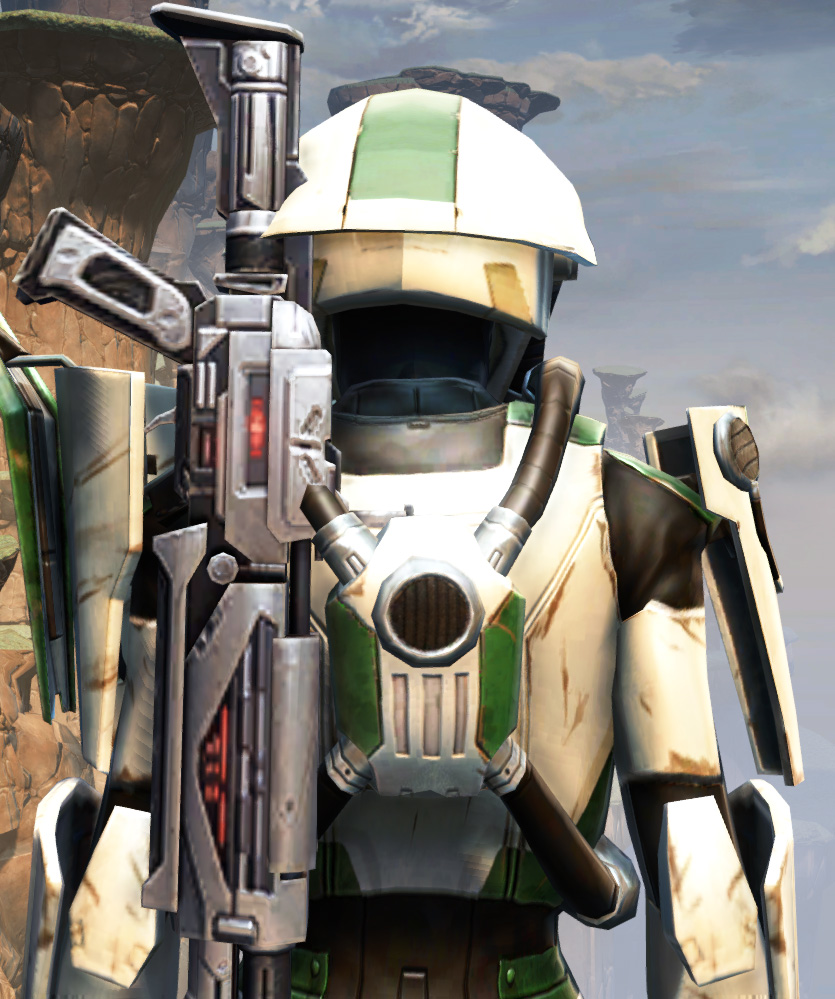 War Hero Eliminator Armor Set detailed back view from Star Wars: The Old Republic.