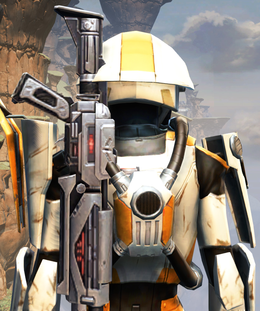 War Hero Combat Medic (Rated) Armor Set detailed back view from Star Wars: The Old Republic.