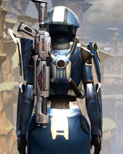 War Hero Combat Tech Armor Set Back from Star Wars: The Old Republic.