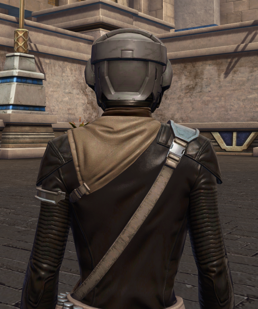 Wayward Voyager Armor Set detailed back view from Star Wars: The Old Republic.