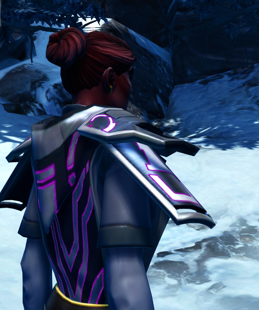 Zeyd-Weave (Imperial) Armor Set detailed back view from Star Wars: The Old Republic. - DETAILS Zeyd-Weave (Imperial) Armor Set detailed back view from Star Wars: The Old Republic.