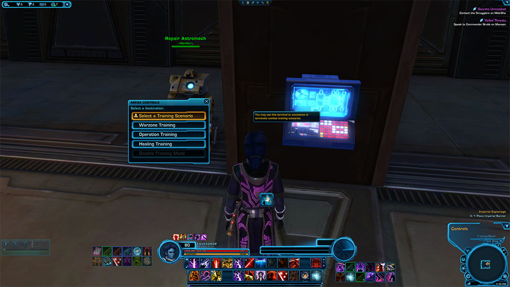 Training Dummy Locations in SWTOR