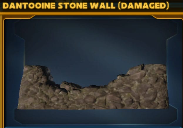 Dantooine Stone Wall (Damaged)
