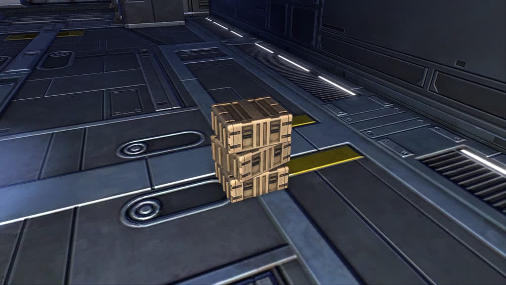 Stacked Security Office Crates