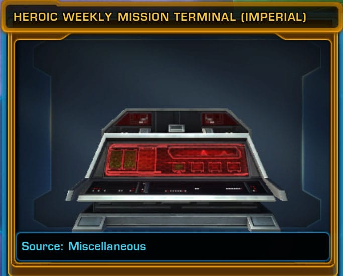 Heroic Weekly Mission Terminal (Imperial)