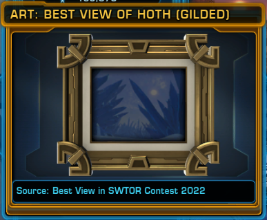 Art: Best View of Hoth (Gilded)