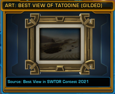 Art: Best View of Tatooine (Gilded)