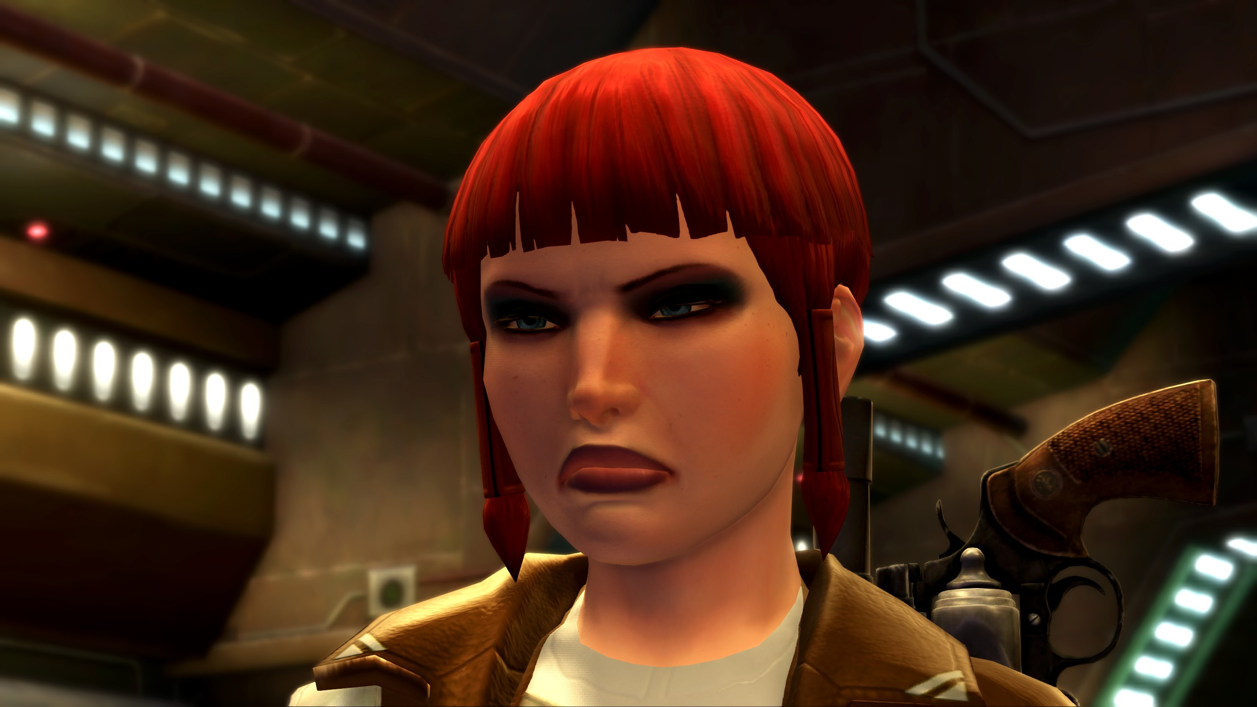 Feylara thinking about Skavak - and her own gullibility and stupidity.