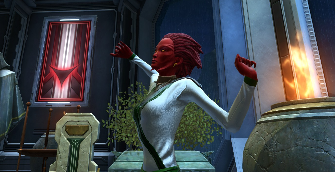 Emote: Stretch.