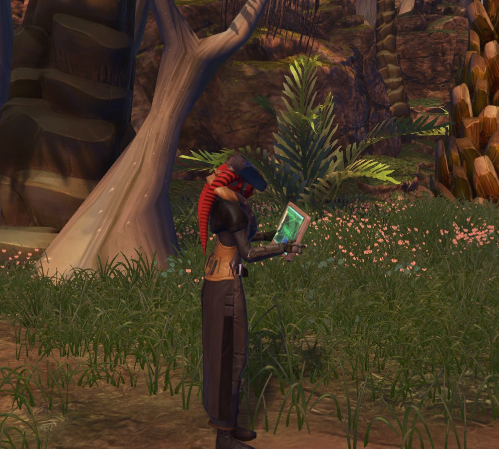 Reading a secret map to find the treasure location.