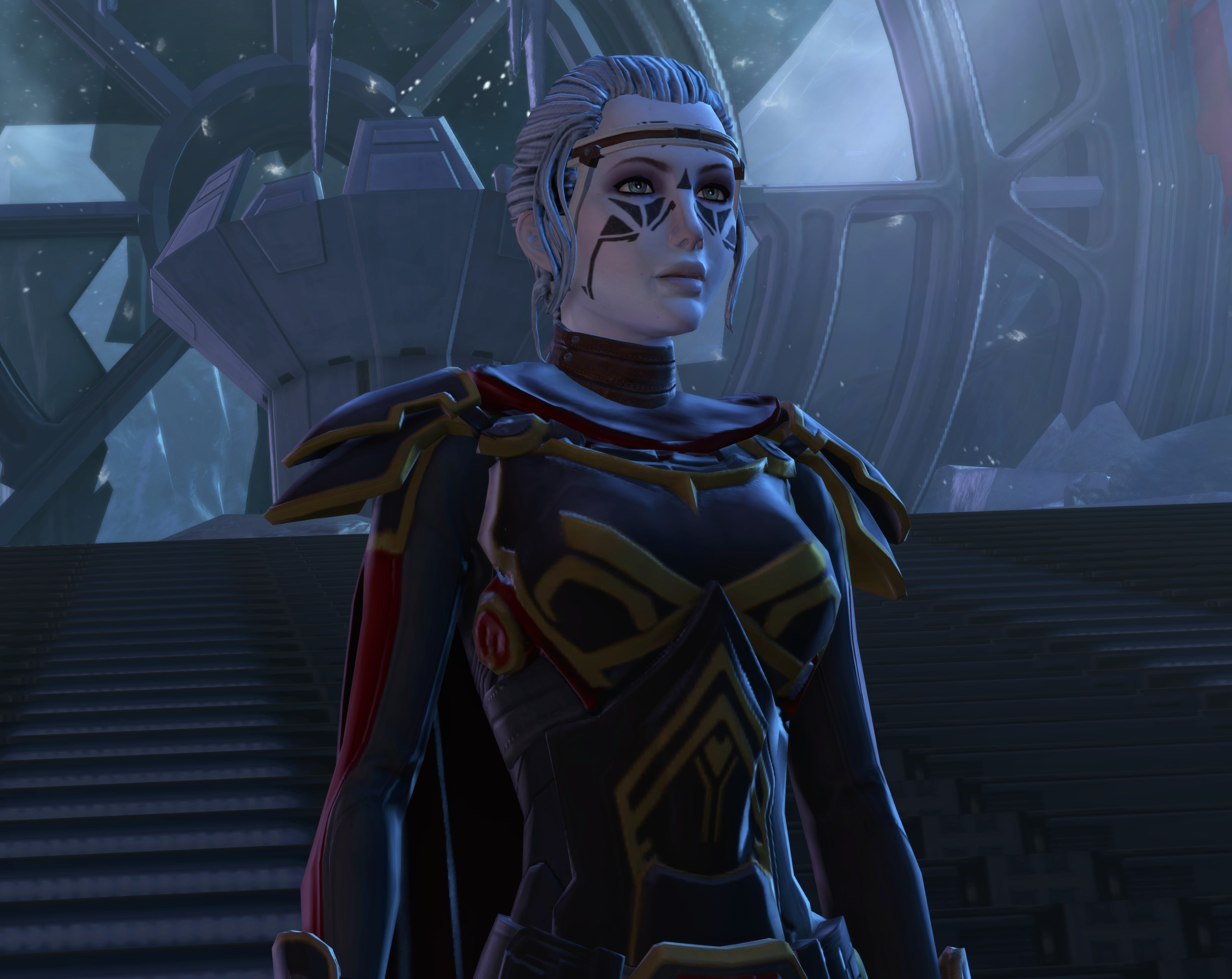 (Martial Pilgrim Circlet is not colour-matched to outfit in this image)