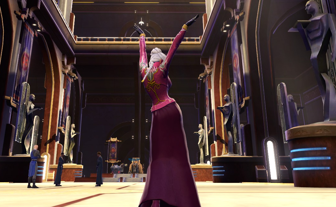 Back-View. Subscriber Emote: Club Dance.